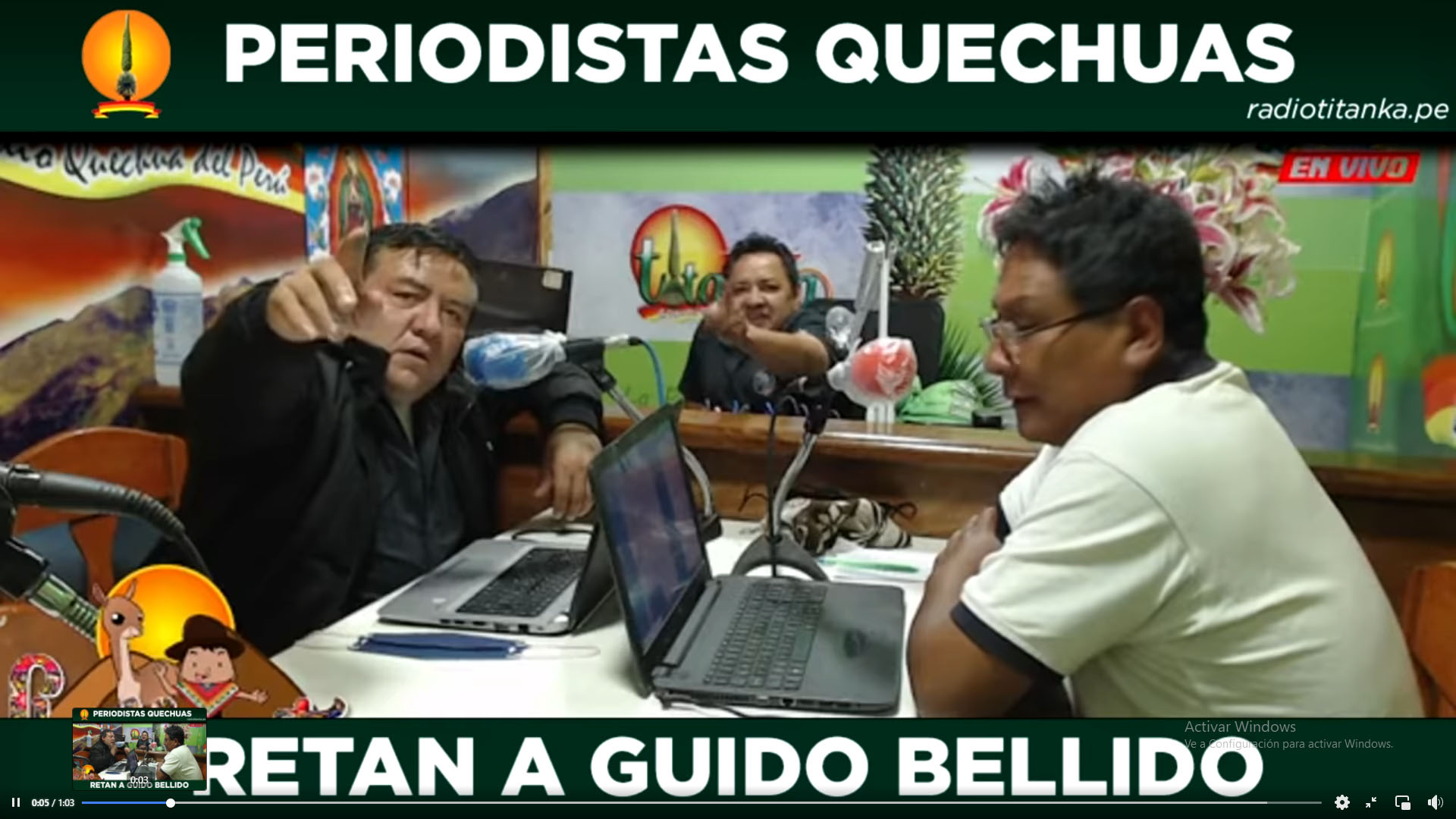 Periodistas quechuas de radio Titanka retan a congresista Guido Bellido